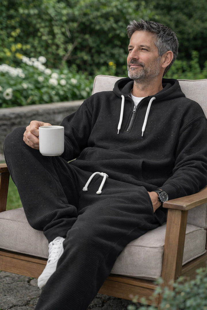 Osric - Set aus Waffelstrick-Hoodie und Jogginghose