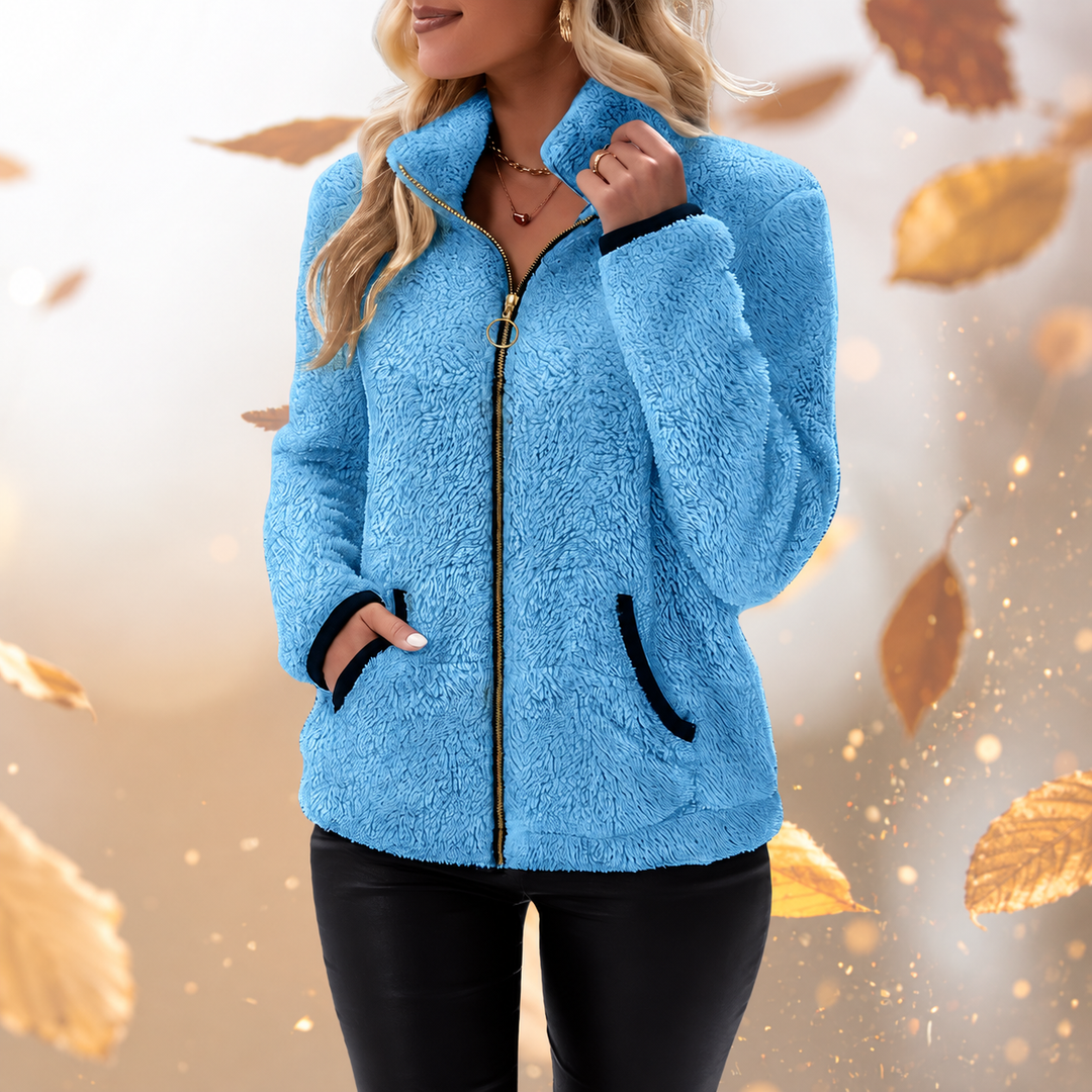 Adria - Sherpa-Fleecejacke mit hohem Kragen