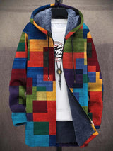 Barden - Colorblock-Kapuzenjacke mit Plüschfutter