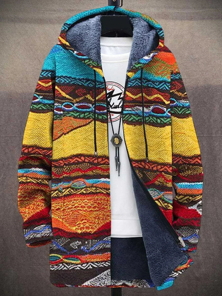 Barden - Colorblock-Kapuzenjacke mit Plüschfutter