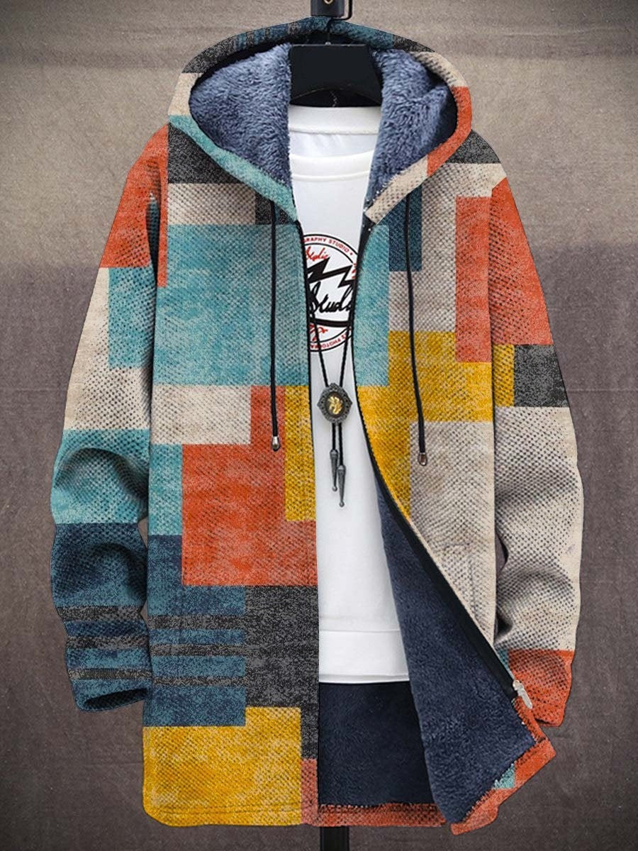 Barden - Colorblock-Kapuzenjacke mit Plüschfutter