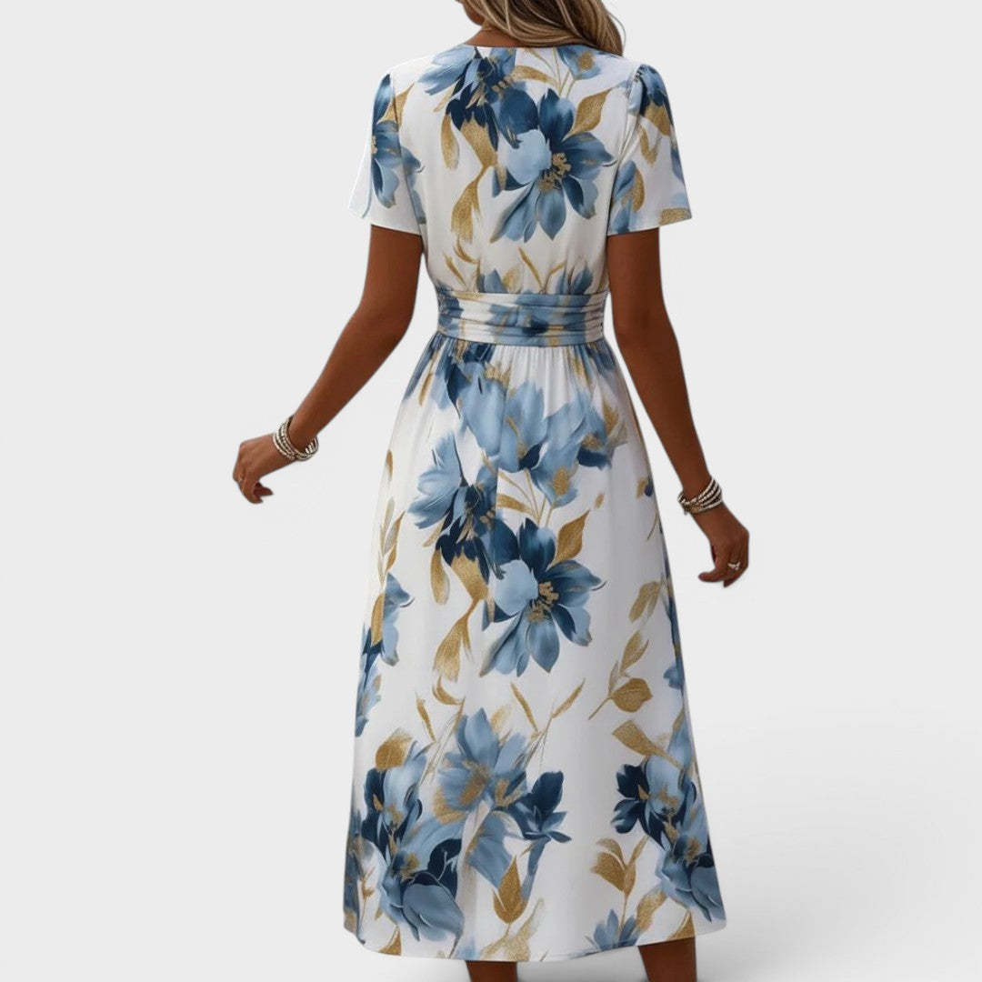 Carmen - Soft-Touch Wickel-Maxikleid mit Blumenmuster