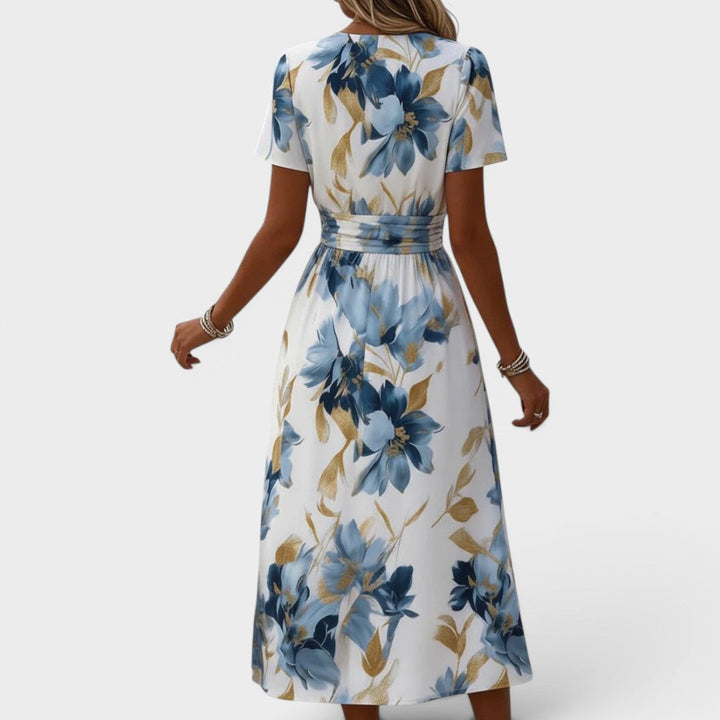 Carmen - Soft-Touch Wickel-Maxikleid mit Blumenmuster