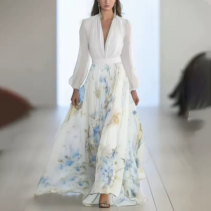 Haislin - Fließendes florales Maxikleid