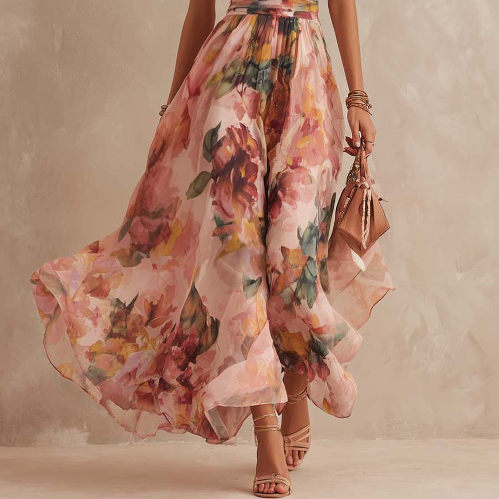 Alisa - Ätherisches One-Shoulder-Maxikleid mit Blumenmuster