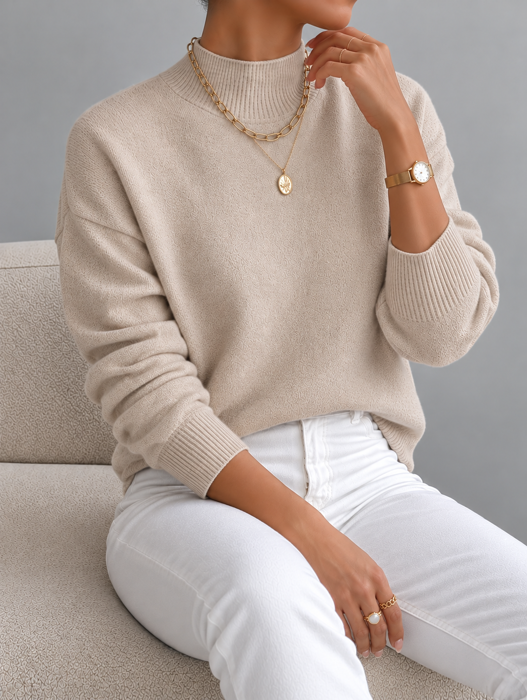 Jinty - Soft-Touch-Strickpullover im Relaxed-Fit