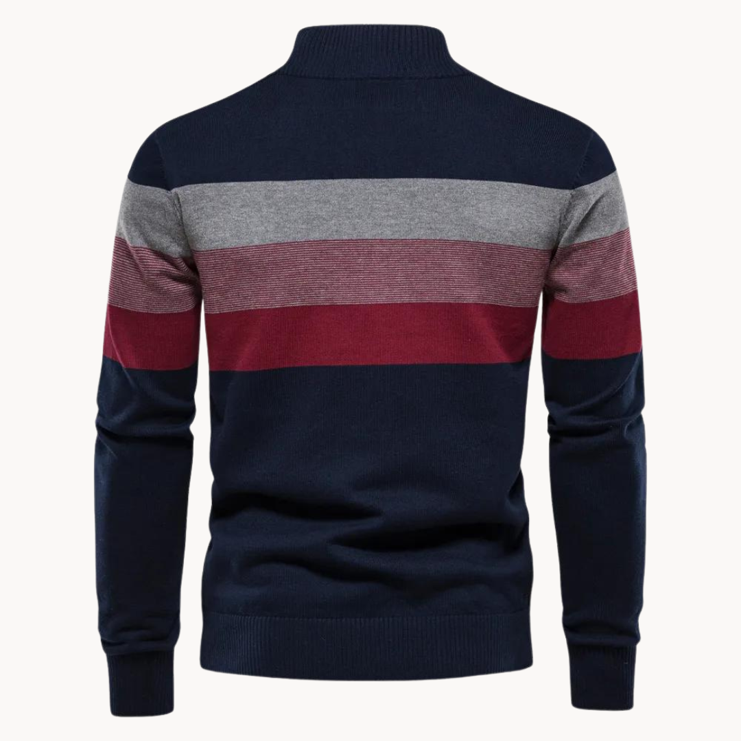 Sylvar - Stretchstrick-Viertelreißverschluss-Pullover