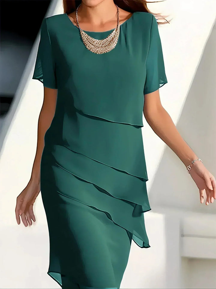 Raveira - Drapiertes Soft-Touch-Kleid