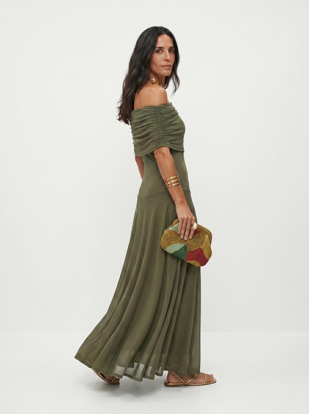 Kaida - Drapiertes Carmen-Kleid
