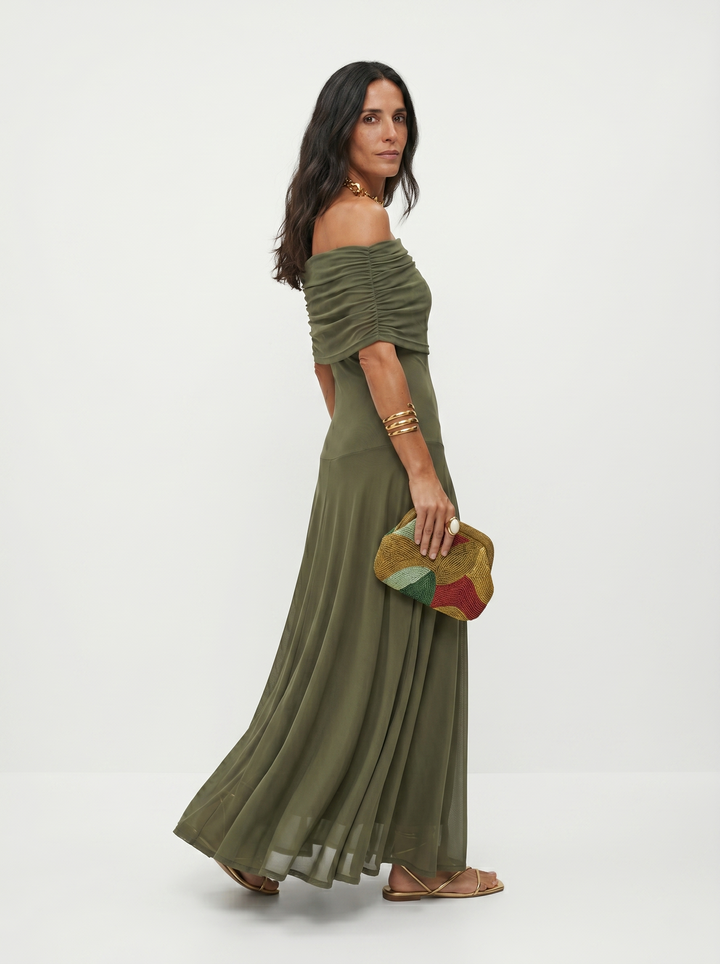 Kaida - Drapiertes Carmen-Kleid