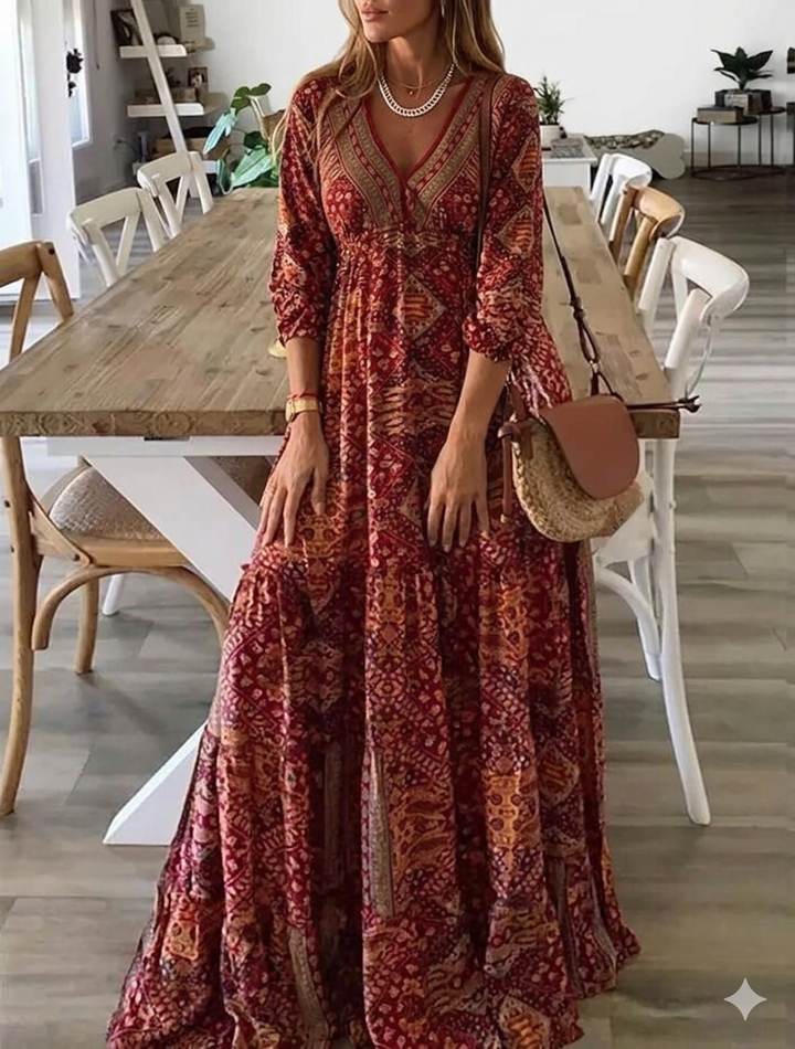 Ysavelle - Soft-Touch Boho-Kleid