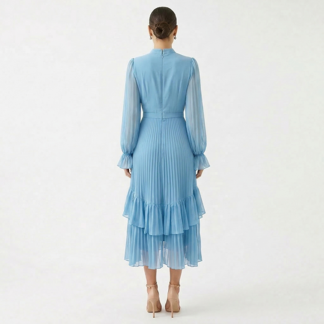 Kiana - Skulpturales Plissee-Abendkleid