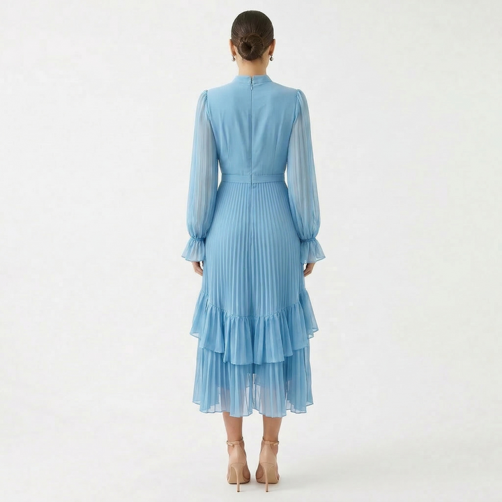 Kiana - Skulpturales Plissee-Abendkleid
