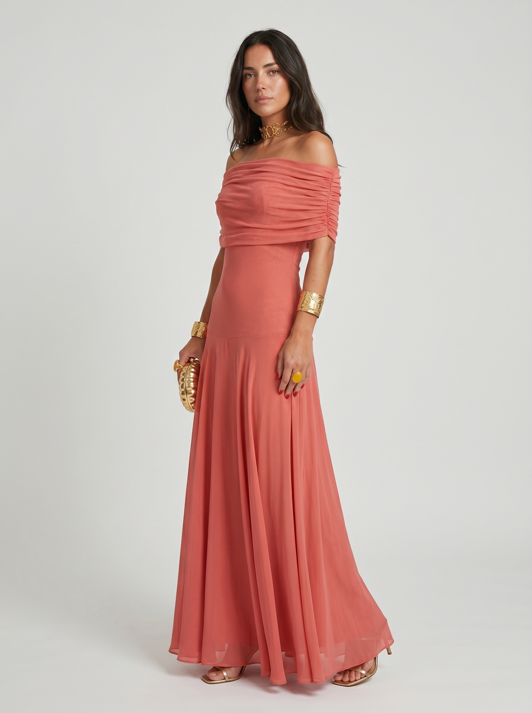 Kaida - Drapiertes Carmen-Kleid
