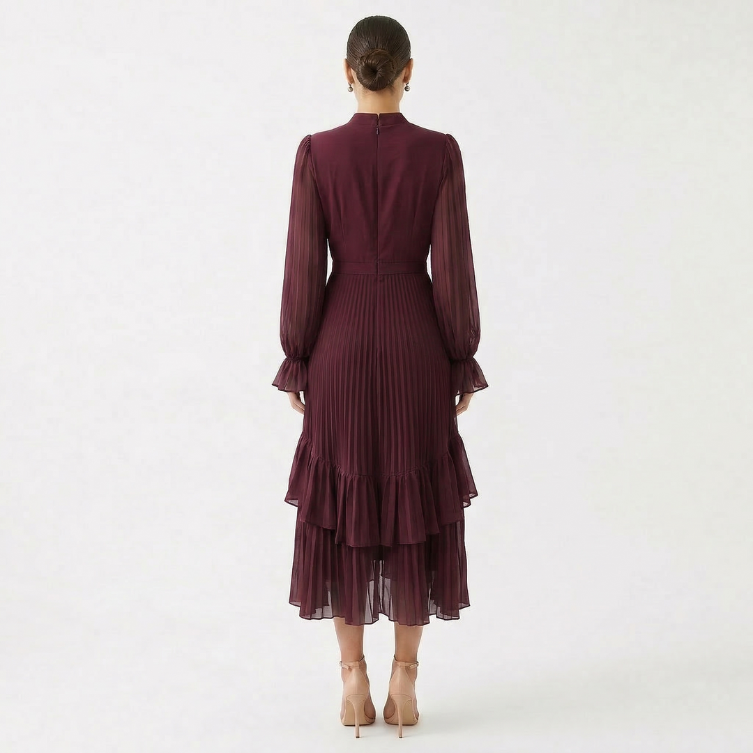 Kiana - Skulpturales Plissee-Abendkleid
