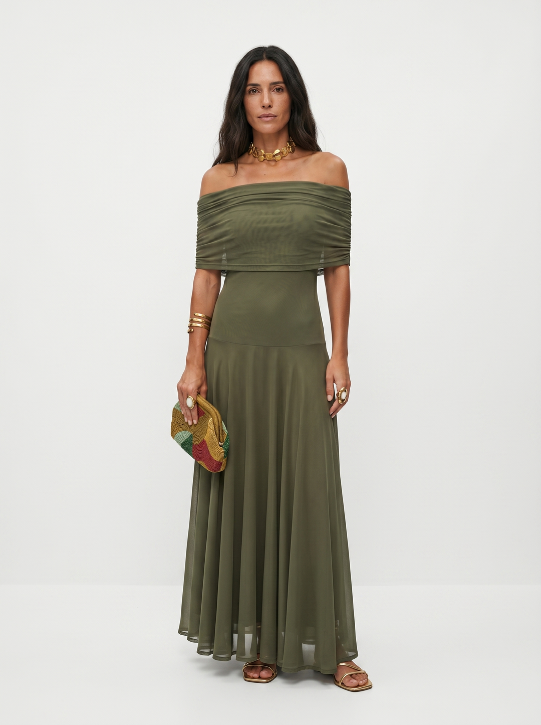 Kaida - Drapiertes Carmen-Kleid