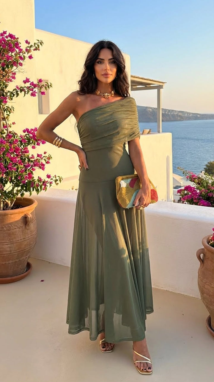 Zailyre - Schulterfreies Soft-Touch-Kleid