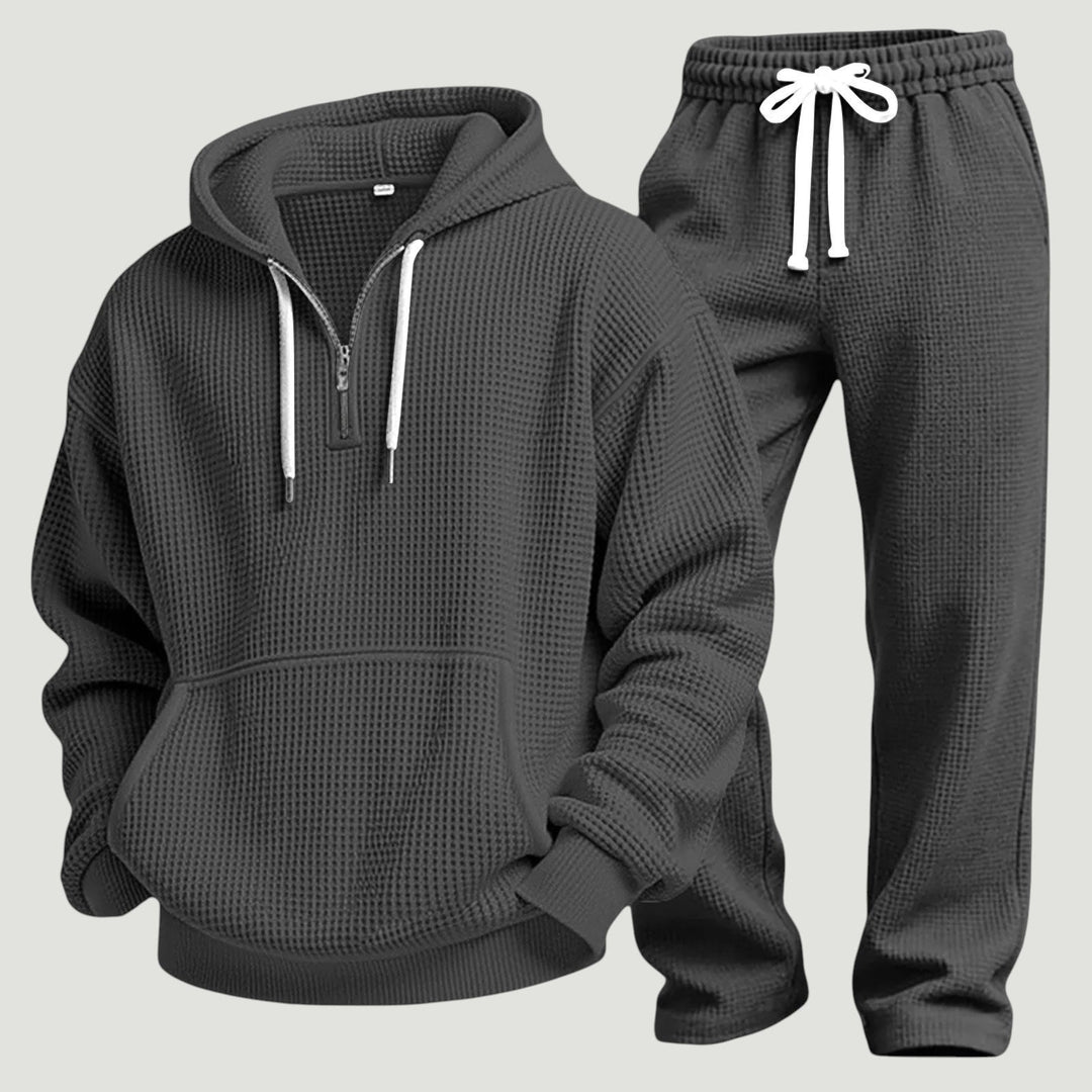 Osric - Set aus Waffelstrick-Hoodie und Jogginghose