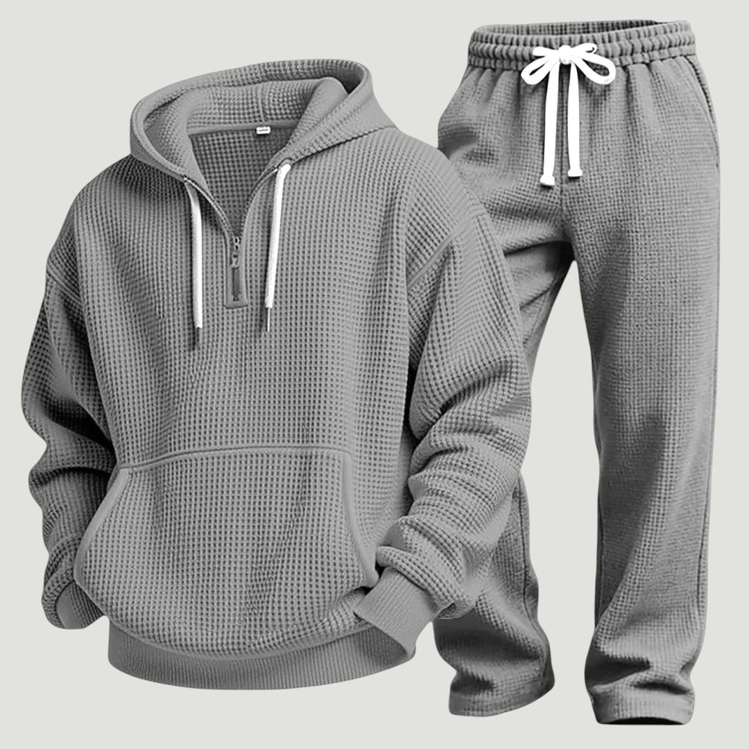 Osric - Set aus Waffelstrick-Hoodie und Jogginghose