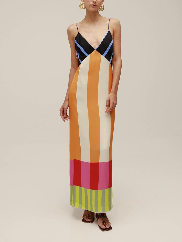 Norisse - Gestreiftes Soft-Touch-Sommerkleid