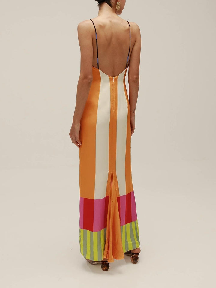 Norisse - Gestreiftes Soft-Touch-Sommerkleid