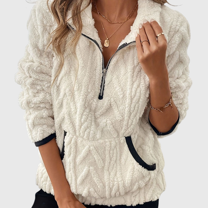 Lurein - Half-Zip-Pullover mit Soft-Touch-Finish