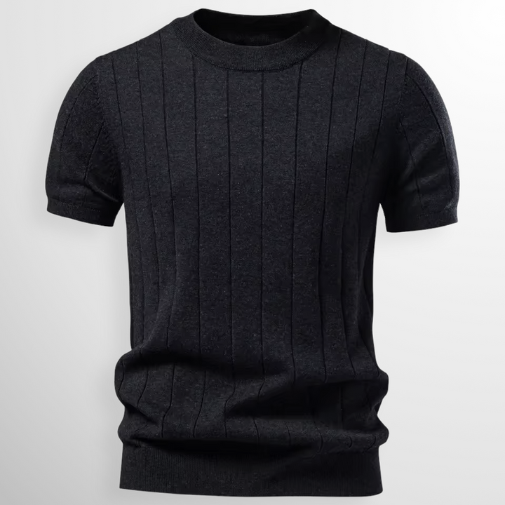 Flavian - Strukturiertes Kurzarm-T-Shirt
