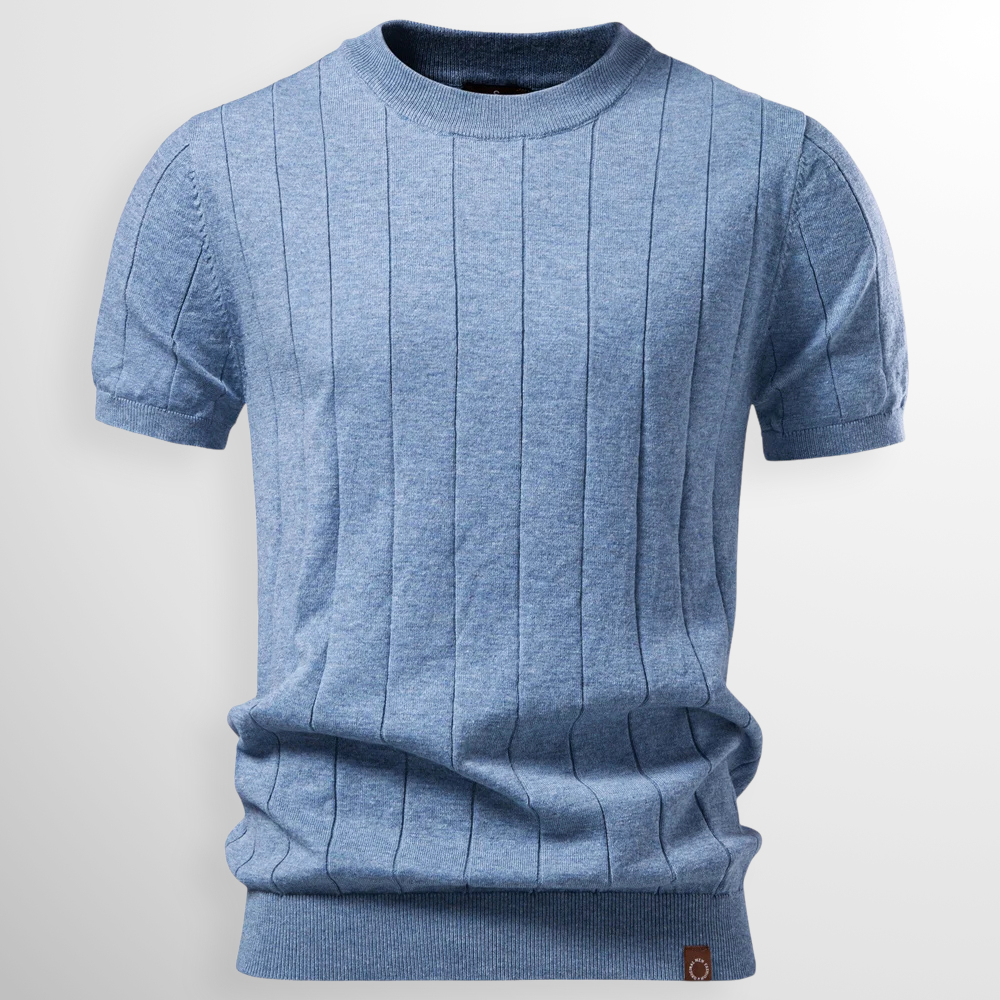 Flavian - Strukturiertes Kurzarm-T-Shirt
