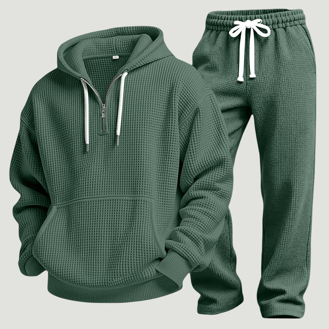 Osric - Set aus Waffelstrick-Hoodie und Jogginghose