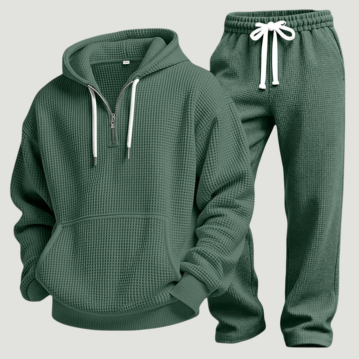 Osric - Set aus Waffelstrick-Hoodie und Jogginghose