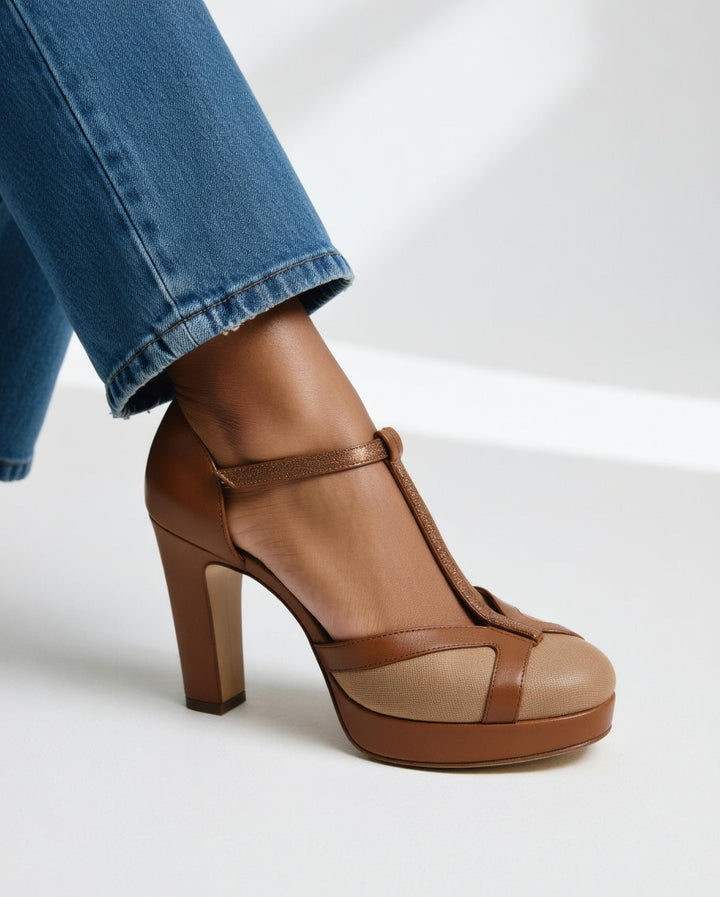 Celandra - Ergonomische Riemchen-High Heels