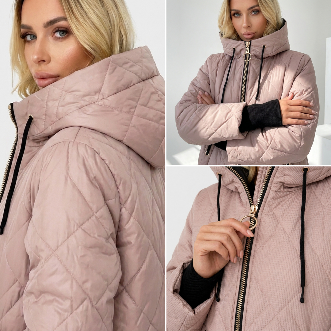 Delianne - Gesteppte Kapuzenjacke