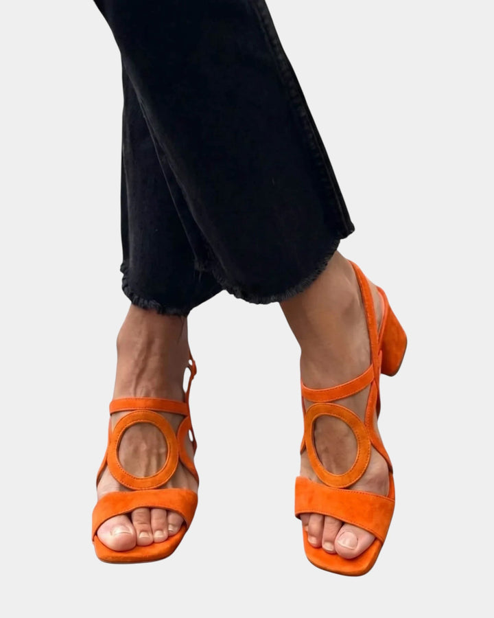 Florette - Sandaletten mit Cut-outs am Riemen und Blockabsatz