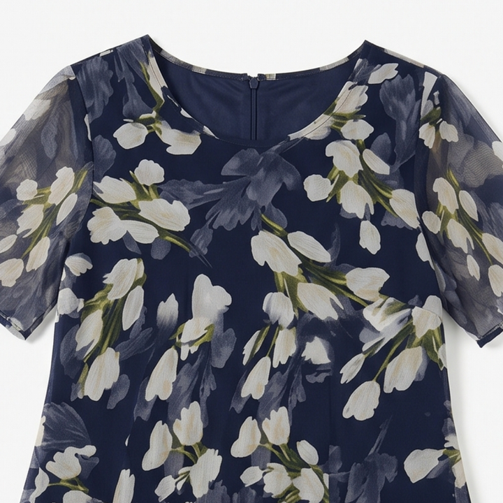 Genevora - Luftiges Midi-Blumenkleid