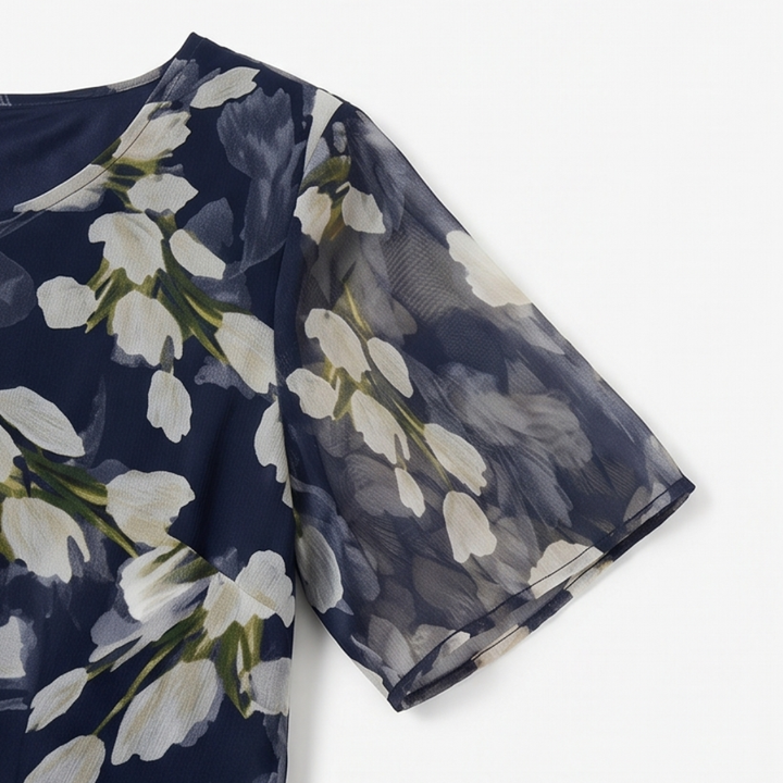 Genevora - Luftiges Midi-Blumenkleid