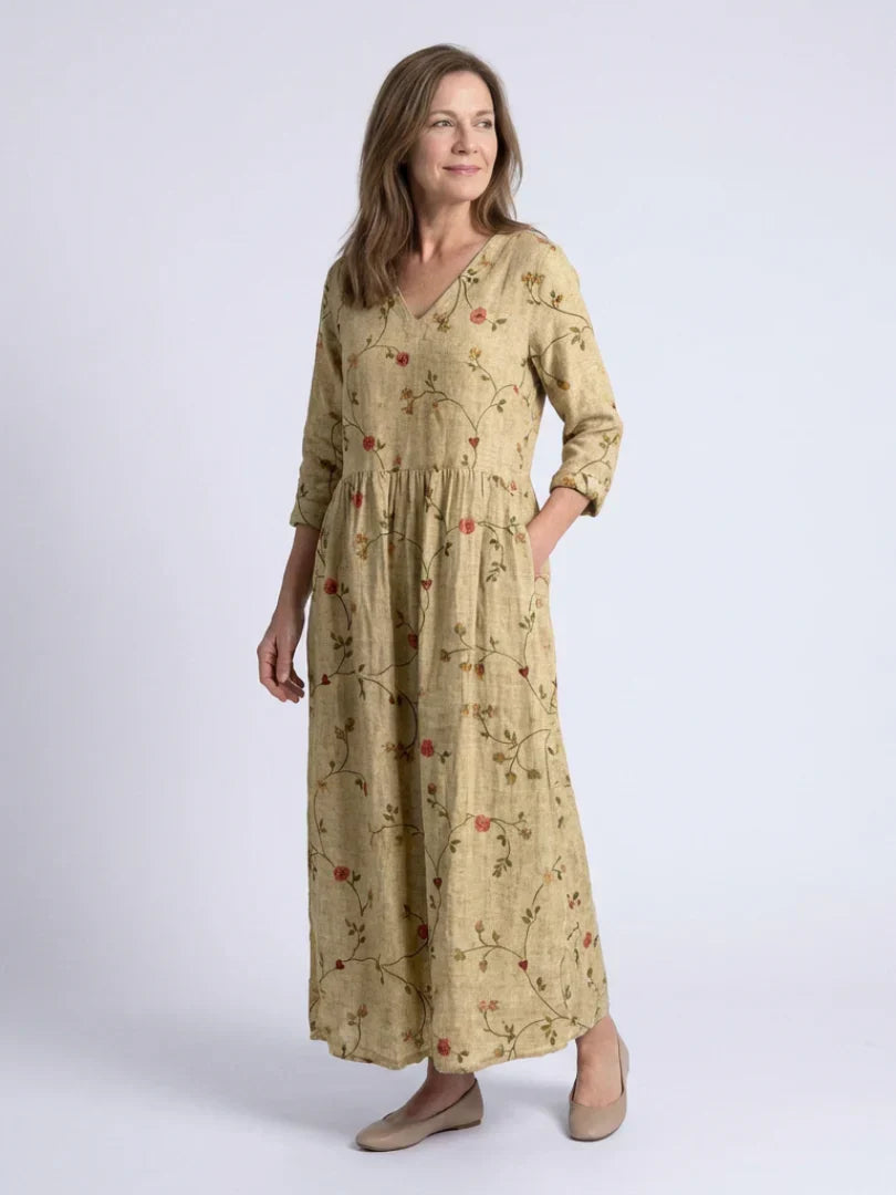 Irinae - Florales Maxikleid mit weichem Griff
