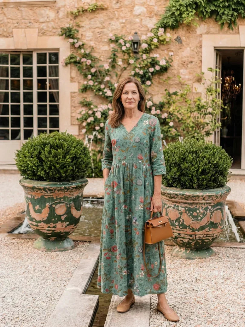 Irinae - Florales Maxikleid mit weichem Griff