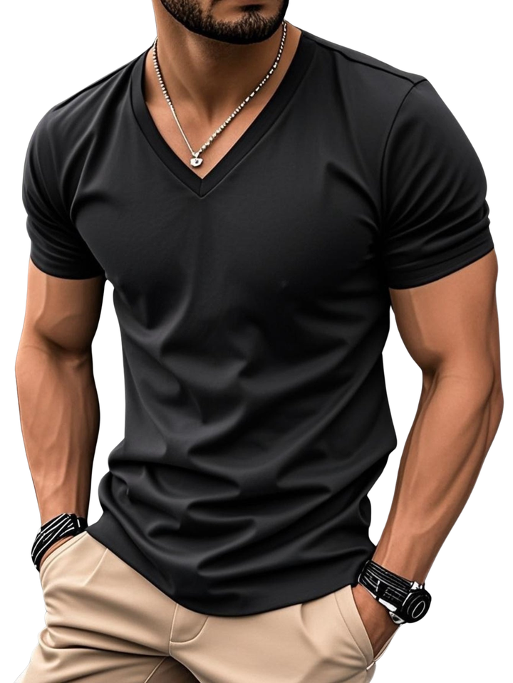Trevor - Soft-Touch-T-Shirt mit V-Ausschnitt