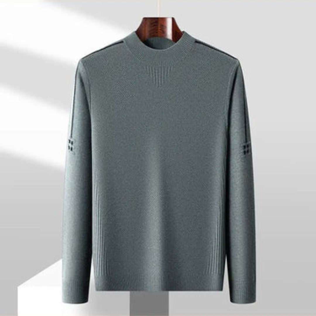 Kelvis - Strukturierter Jacquard-Rollkragenpullover