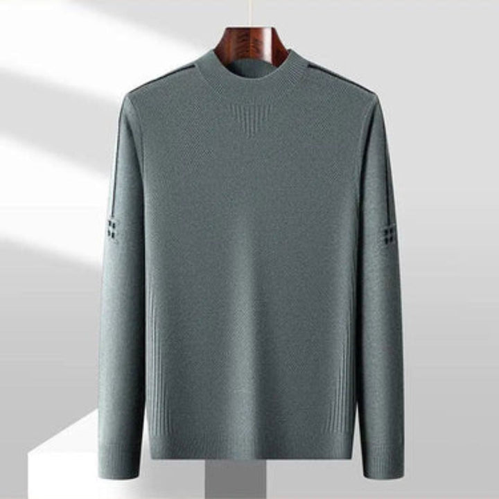 Kelvis - Strukturierter Jacquard-Rollkragenpullover