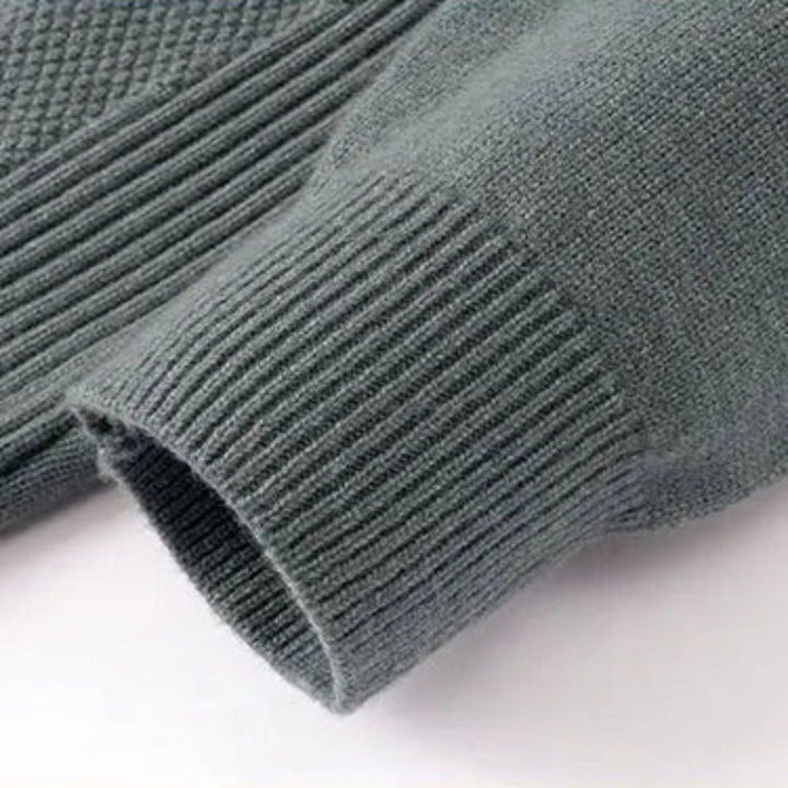 Kelvis - Strukturierter Jacquard-Rollkragenpullover