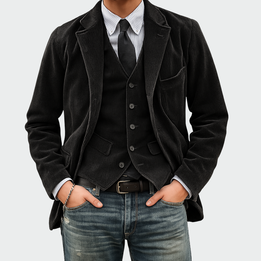 Cato - maßgeschneidertes Blazer-und-Weste-Set