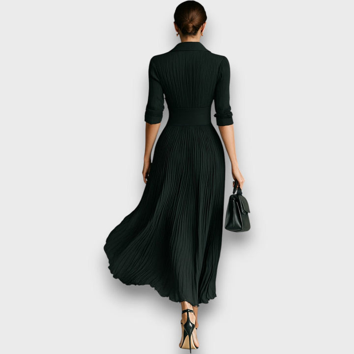 Miryn - Elegantes Plissé-Maxikleid