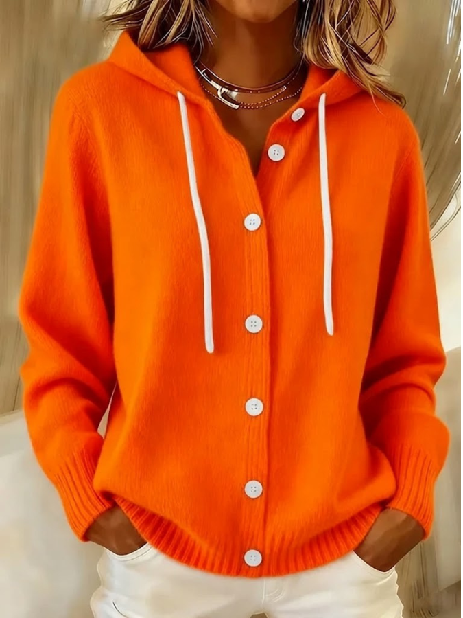 Serae – Stilvoller, lässiger Cardigan mit Kapuze