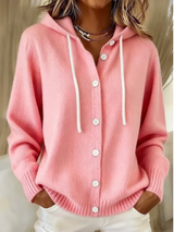 Serae – Stilvoller, lässiger Cardigan mit Kapuze