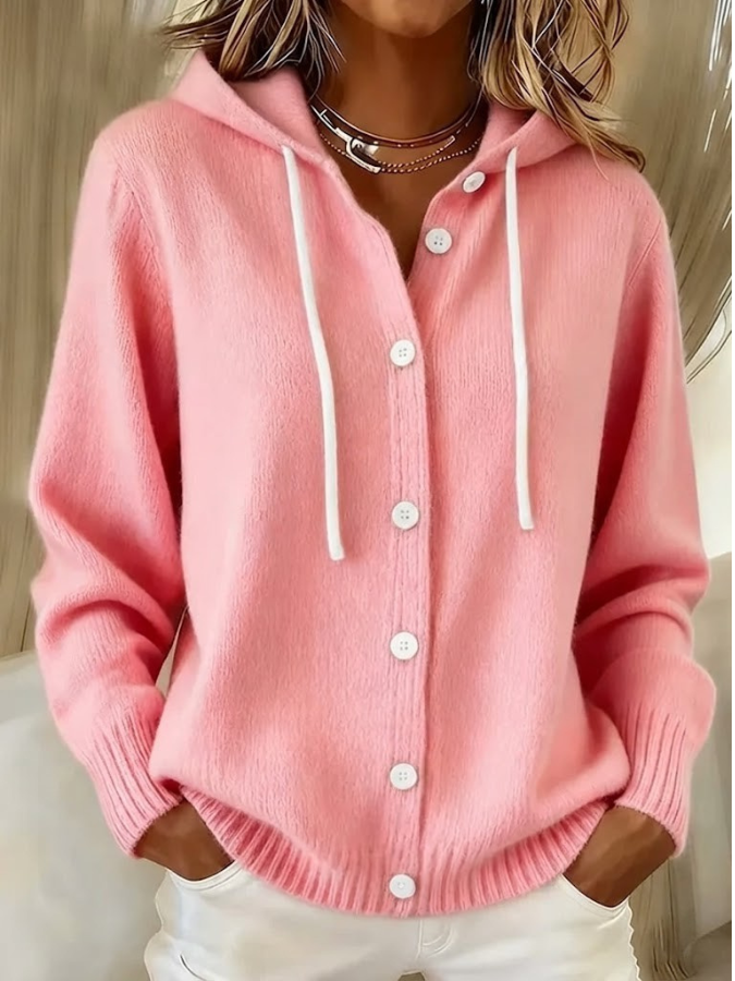 Serae – Stilvoller, lässiger Cardigan mit Kapuze