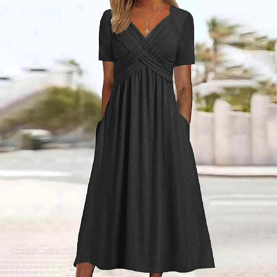 Payton - Soft-Touch-A-Linien-Midikleid