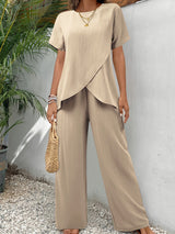 Bexley - Drapierter Wide-Leg-Zweiteiler