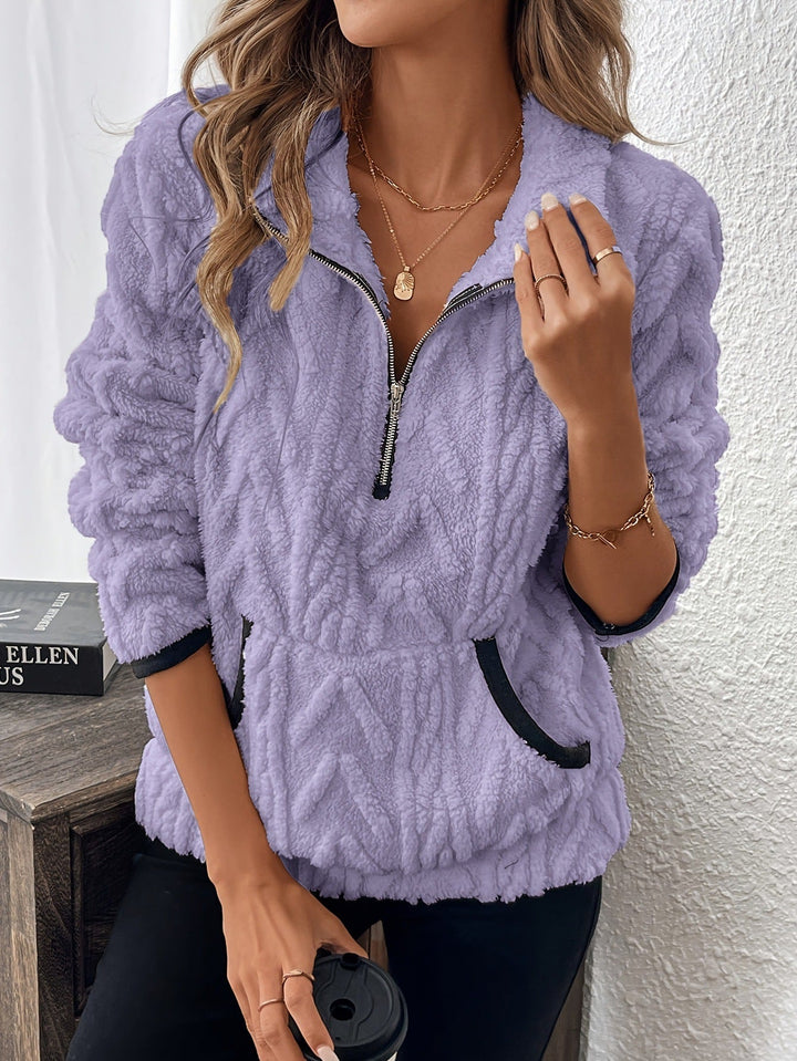Lurein - Half-Zip-Pullover mit Soft-Touch-Finish