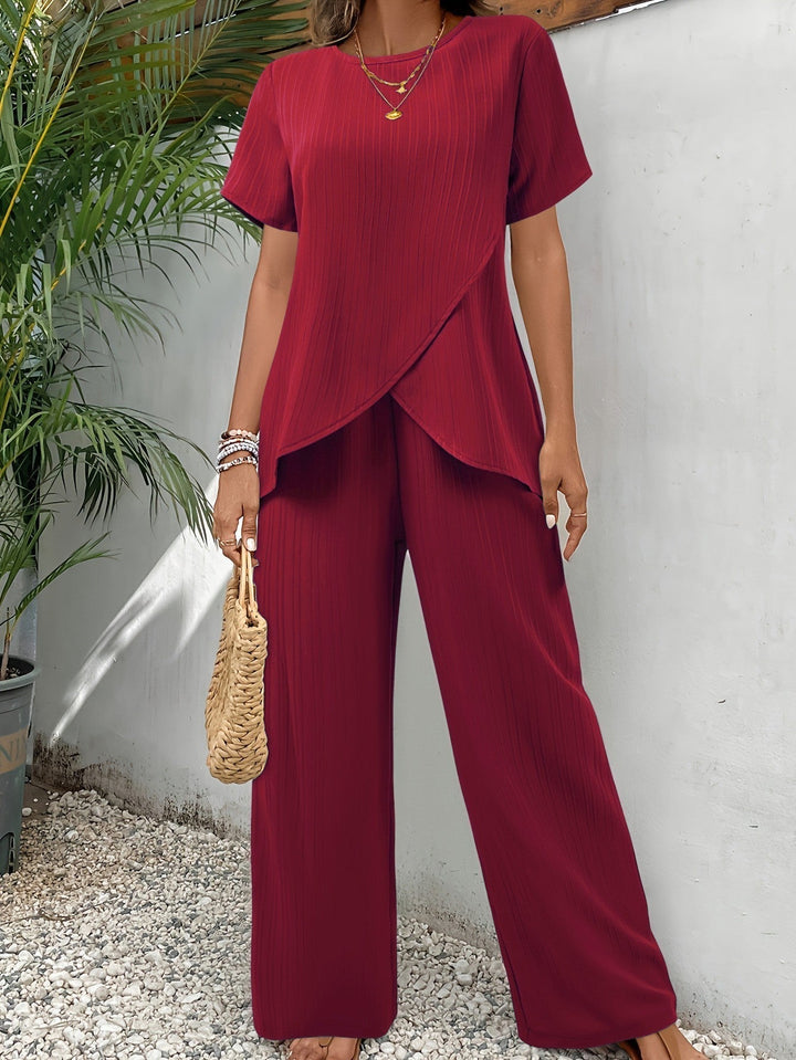 Bexley - Drapierter Wide-Leg-Zweiteiler